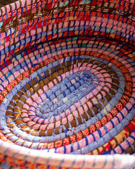 Medium Recycled Sari Dog Baskets - 25