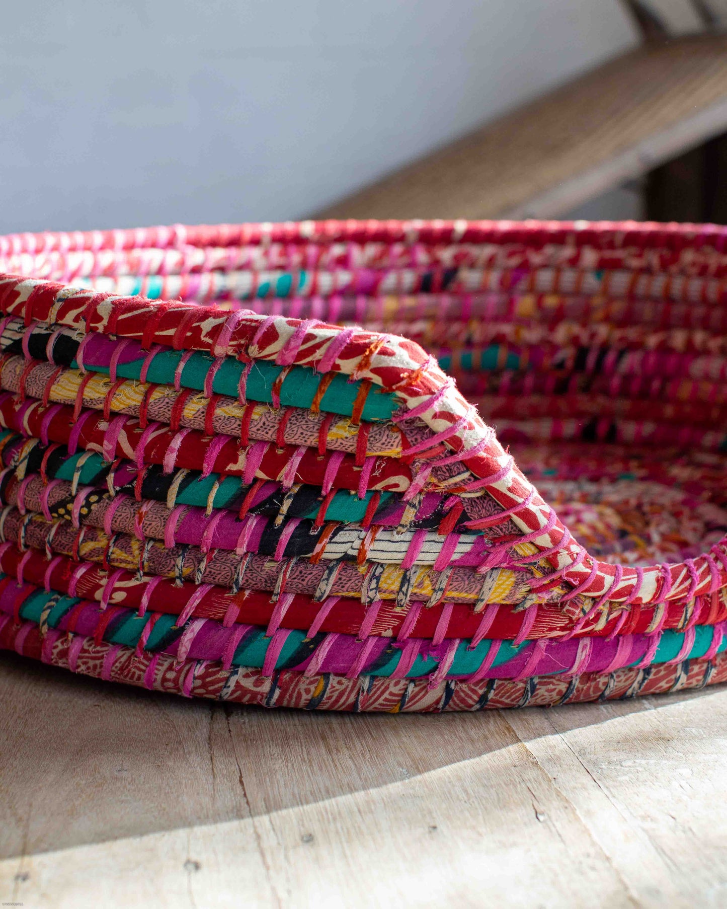 Medium Recycled Sari Dog Baskets - 29