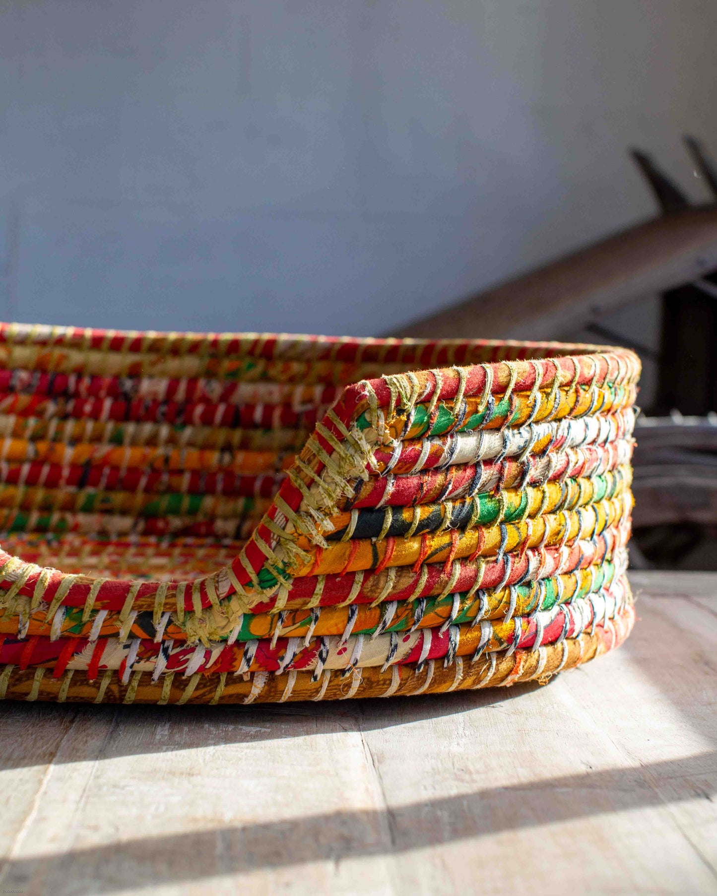 Medium Recycled Sari Dog Baskets - 2