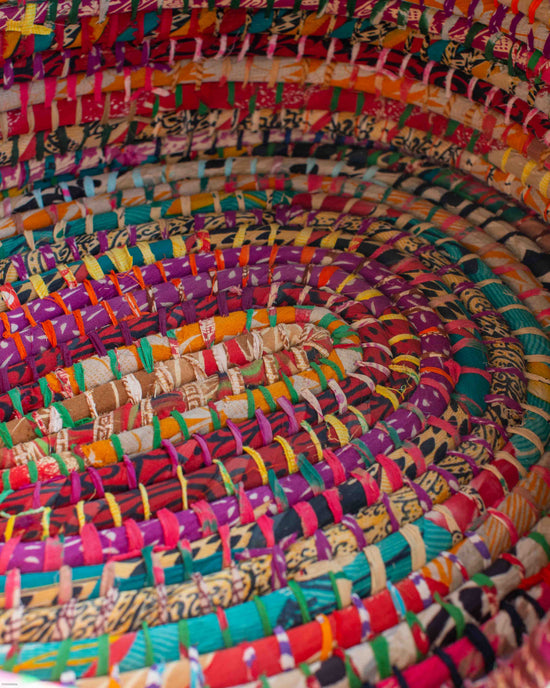 Medium Recycled Sari Dog Baskets - 3