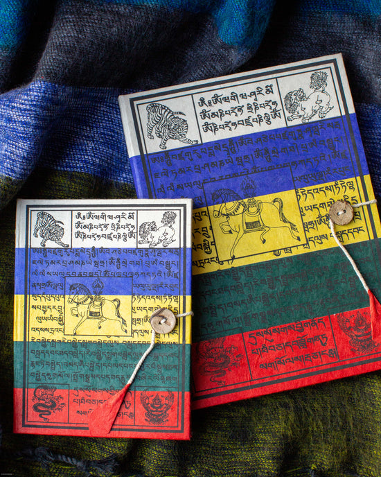 Nepal stripe handmade paper notebook