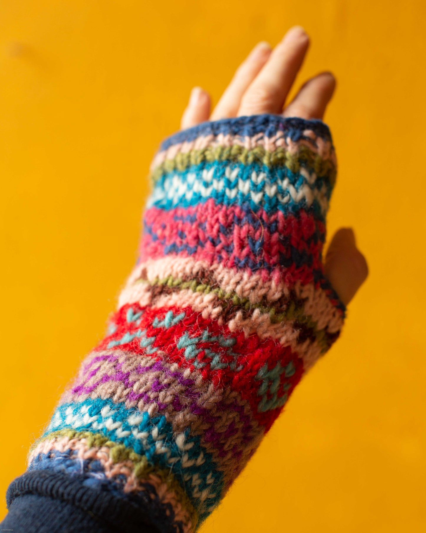 Eskimo Fairisle Knitted Hand Warmers