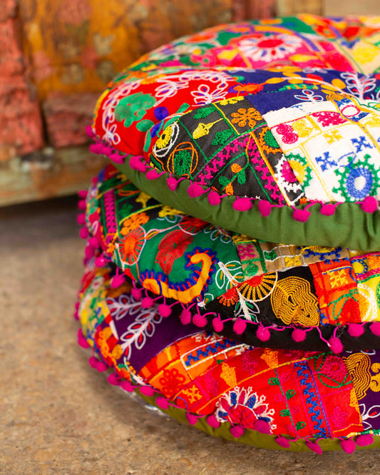 Round Filled Floor Cushion