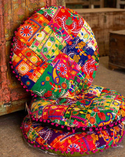 Round Filled Floor Cushion