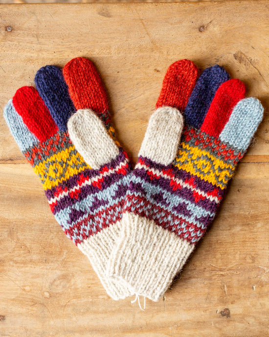Bernard Fairisle Knitted Gloves