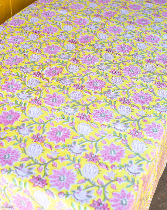 Print Block Tablecloth/Bed Cover