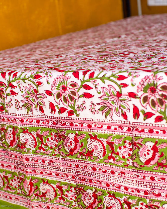 Huish Print Block Tablecloth/Bed Cover