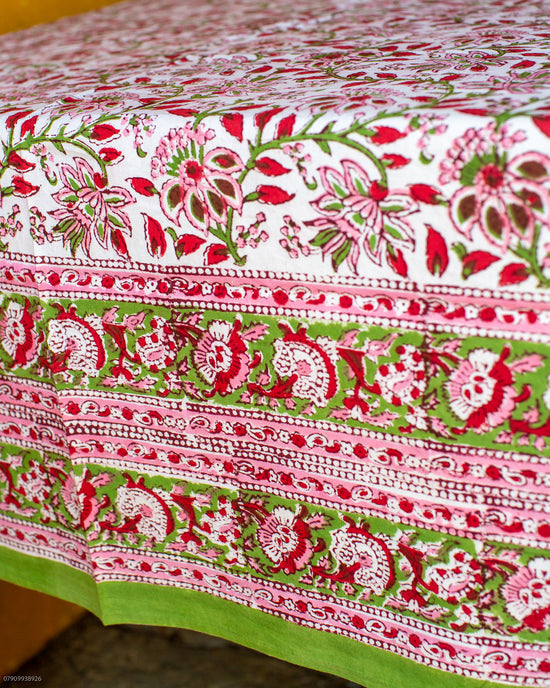 Huish Print Block Tablecloth/Bed Cover