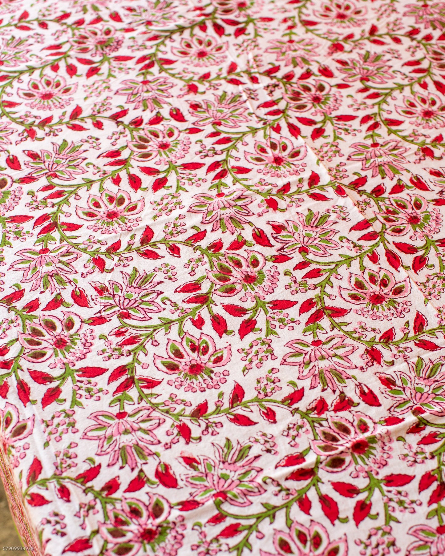 Huish Print Block Tablecloth/Bed Cover