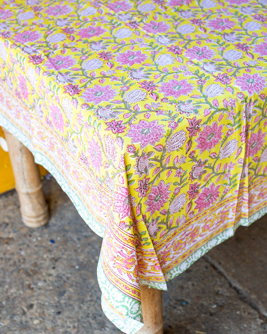 Urchfont Print Block Tablecloth/Bed Cover