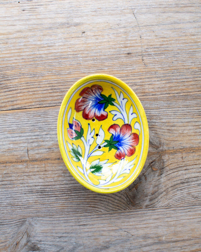 Yellow Jaipur Soap Holder