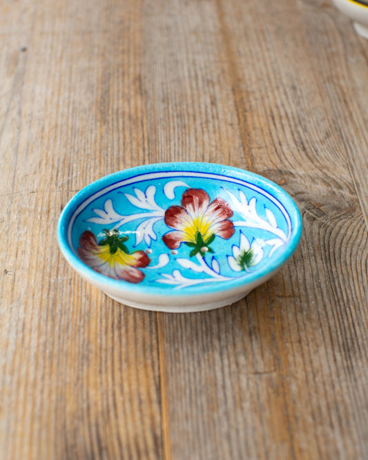 Turquoise & Red Flower Jaipur Soap Holder