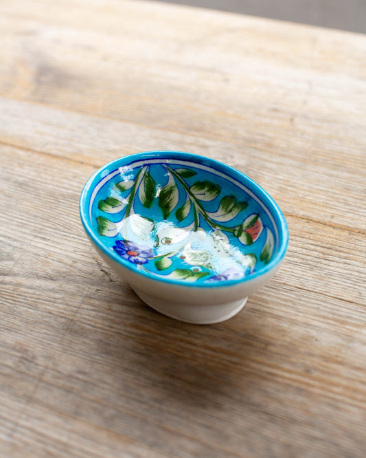 Turquoise & Blue Flower Jaipur Soap Holder
