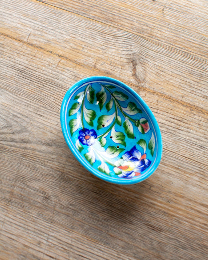 Turquoise & Blue Flower Jaipur Soap Holder