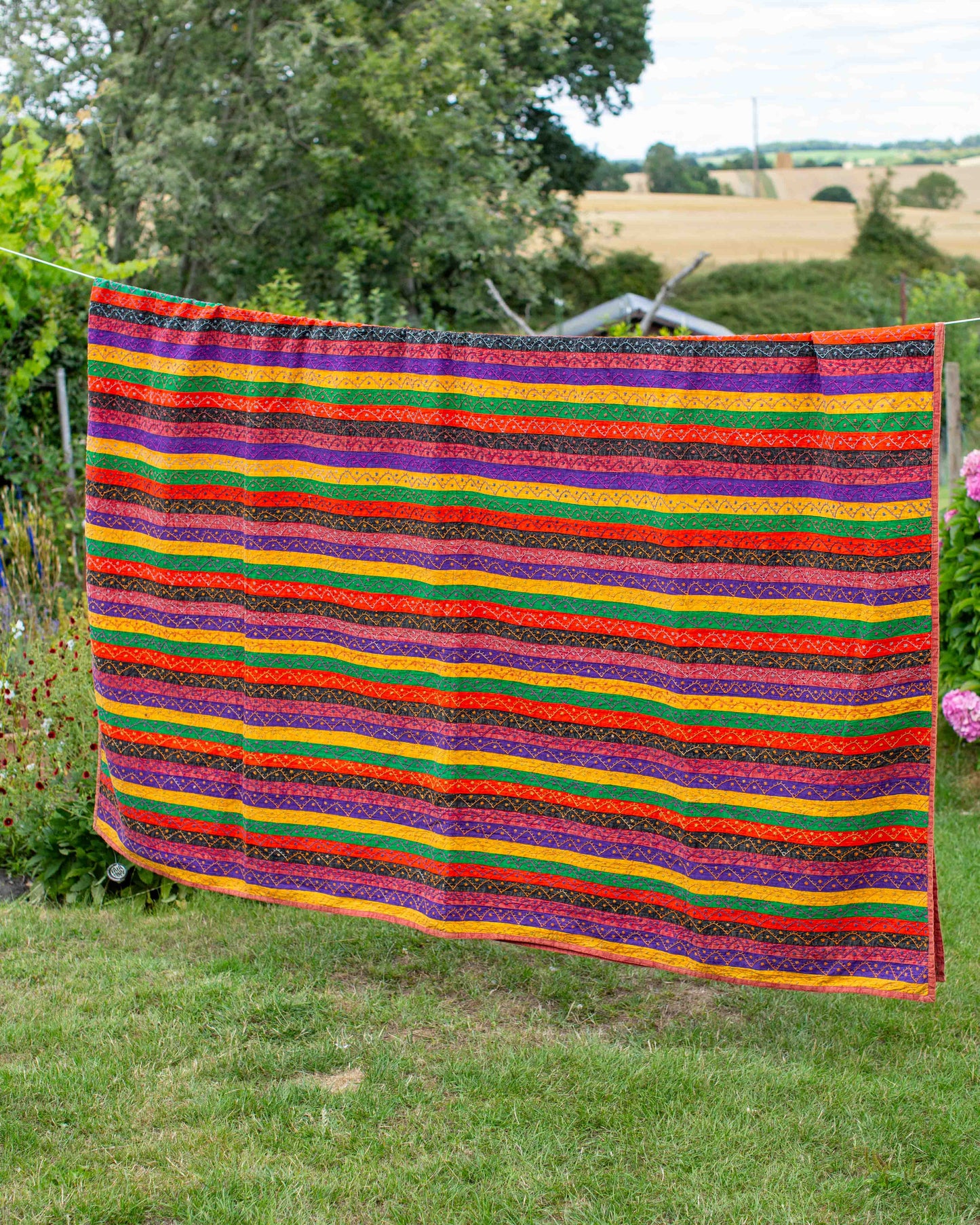 Stripe Kantha Throw 220 x 270cm