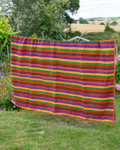 Stripe Kantha Throw 220 x 270cm