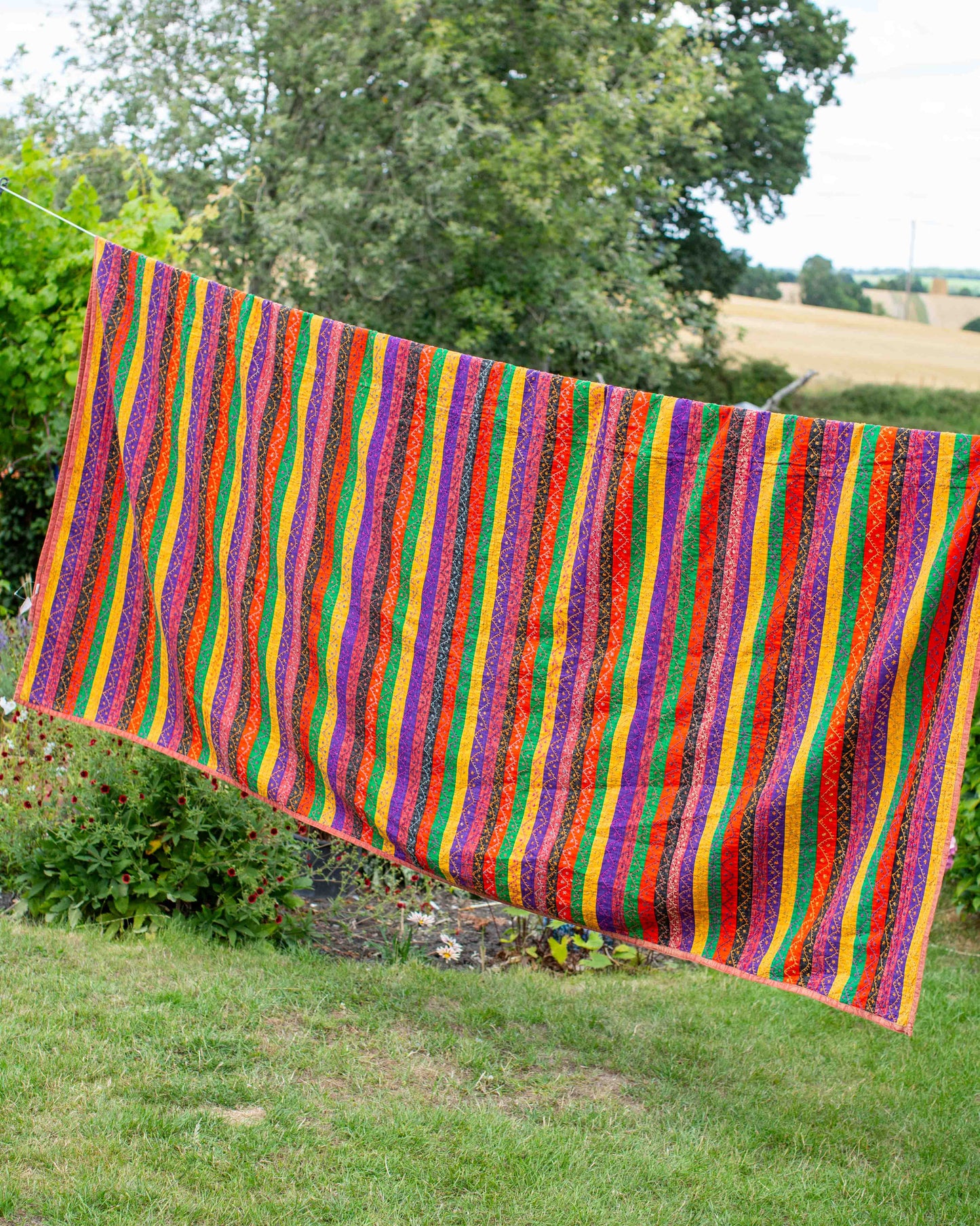 Stripe Kantha Throw 220 x 270cm