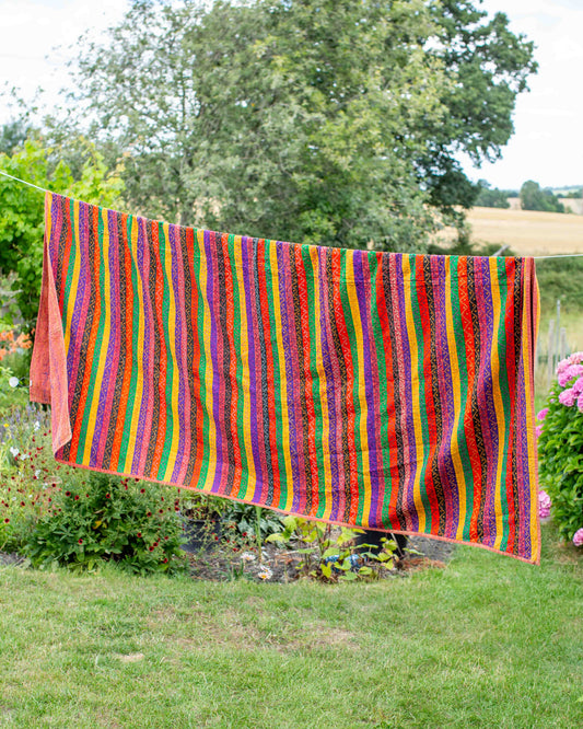 Stripe Kantha Throw 220 x 270cm