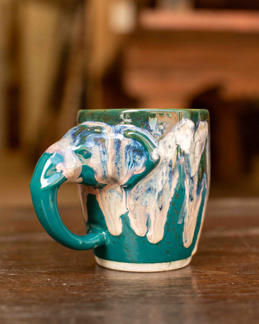 Turq Elephant Mug