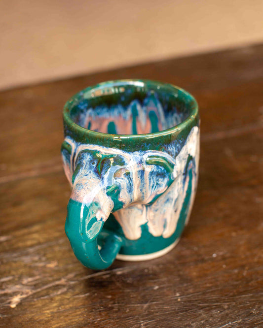 Turq Elephant Mug