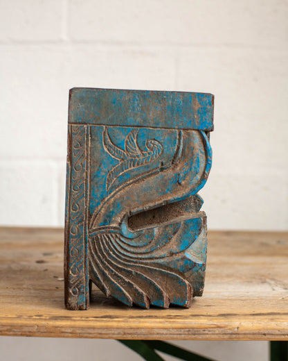 Wooden Carved Pillar Candle Holder - 2