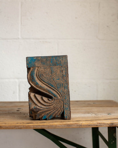 Wooden Carved Pillar Candle Holder - 2