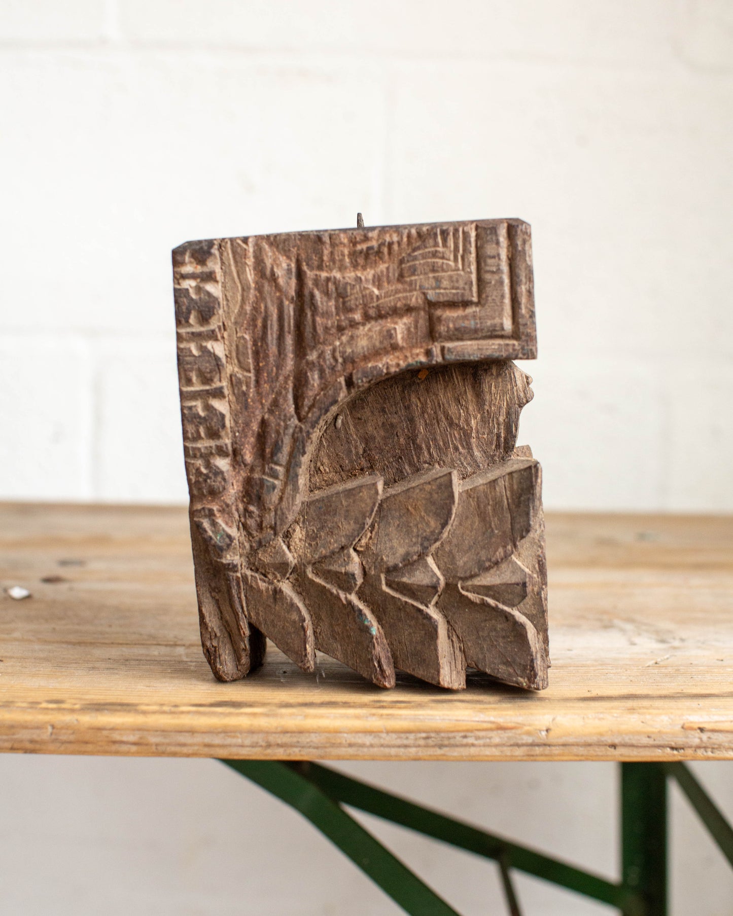 Wooden Carved Candle Holder -4