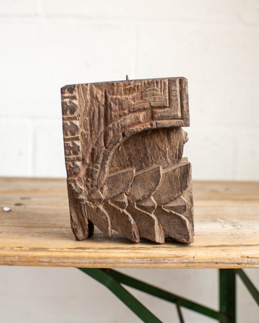 Wooden Carved Candle Holder -4