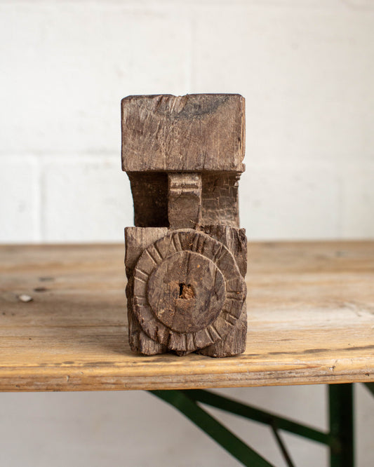 Wooden Carved Candle Holder -4