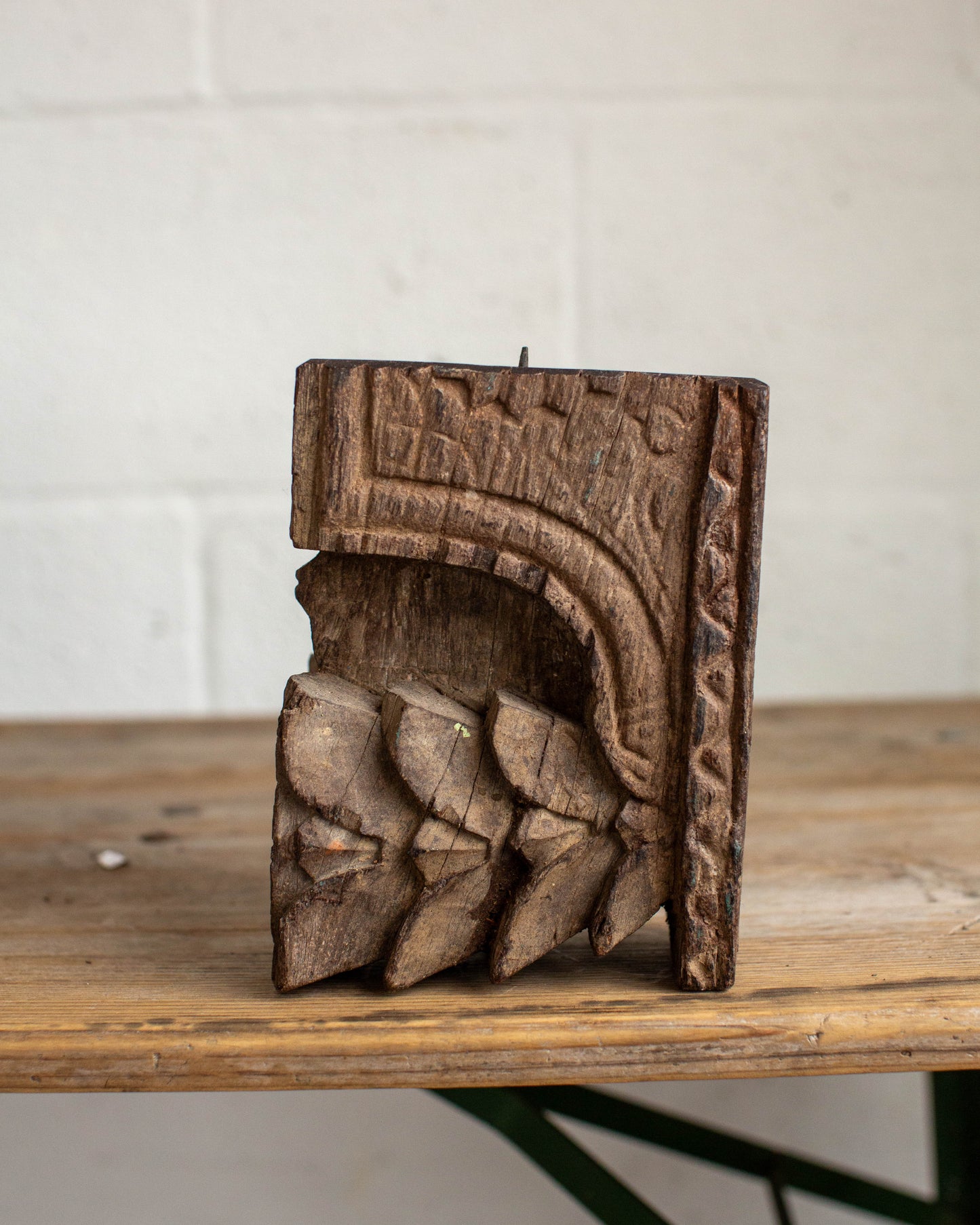 Wooden Carved Candle Holder -4