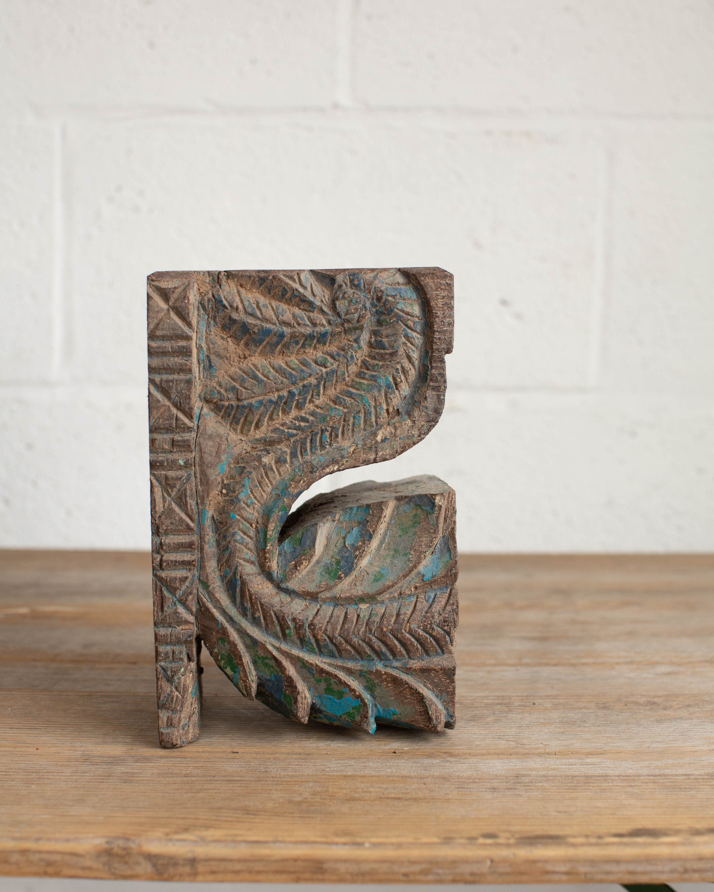 Wooden Carved Candle Pillar - 1