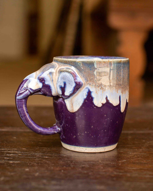Aubergine Elephant Mug