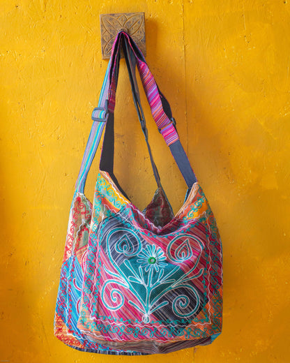 Embroidered Adjustable Side Bag