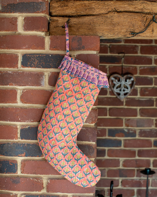 Print Block Christmas Stocking