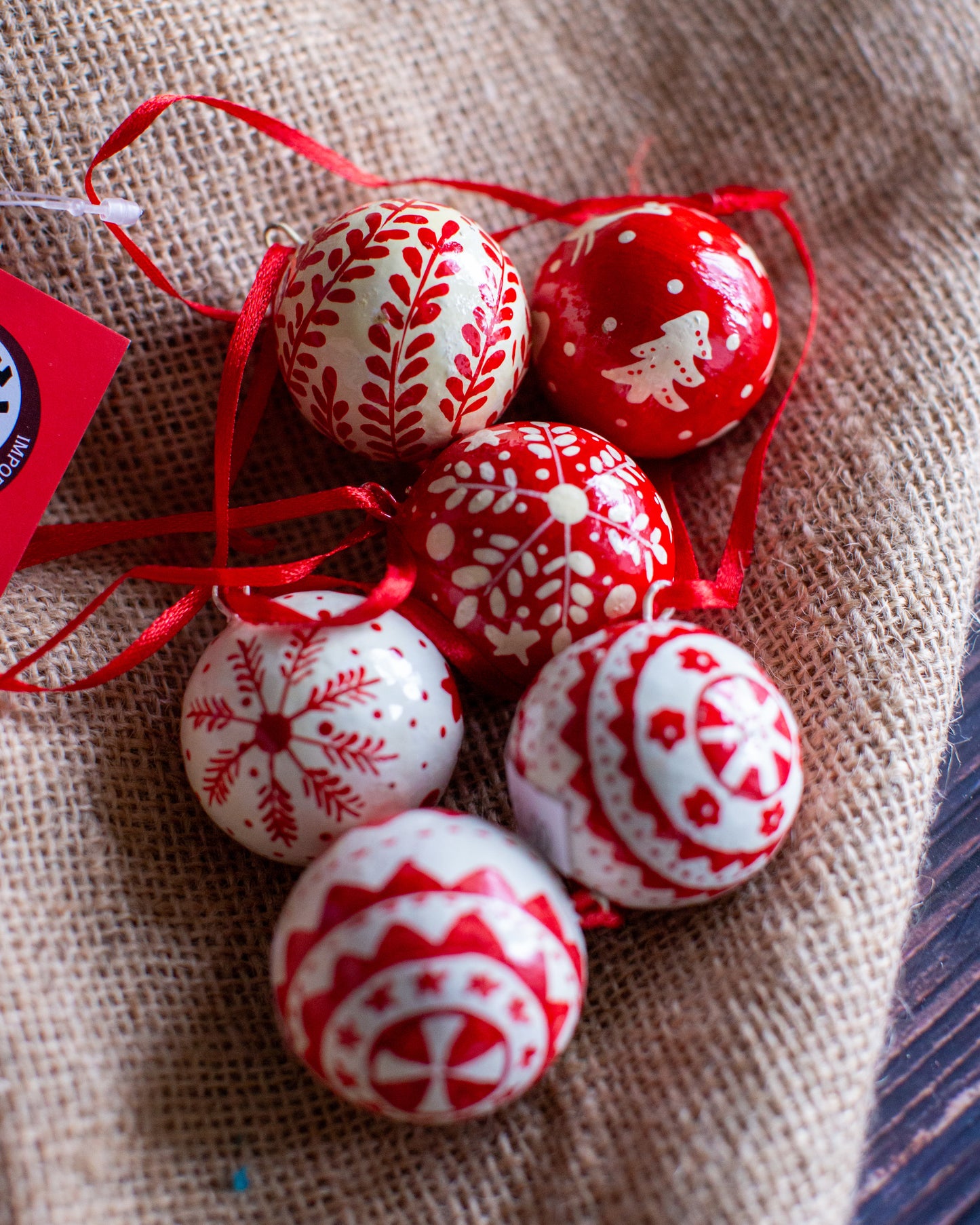 Scandi Bauble decoration Set of 6