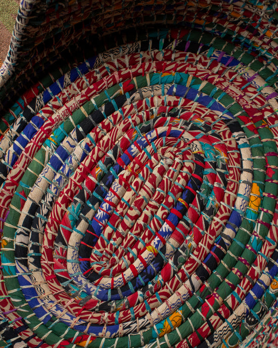 Recycled Sari Dog Basket - 7