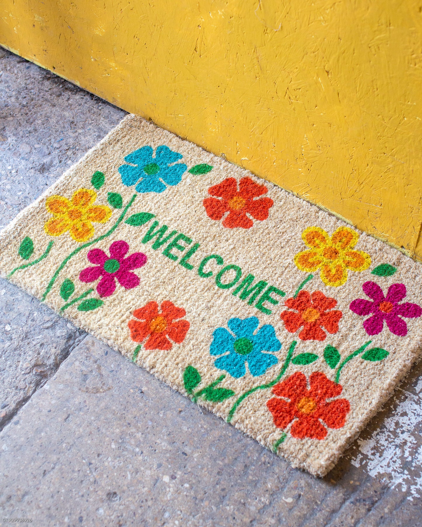 Load image into Gallery viewer, Floral Welcome Doormat
