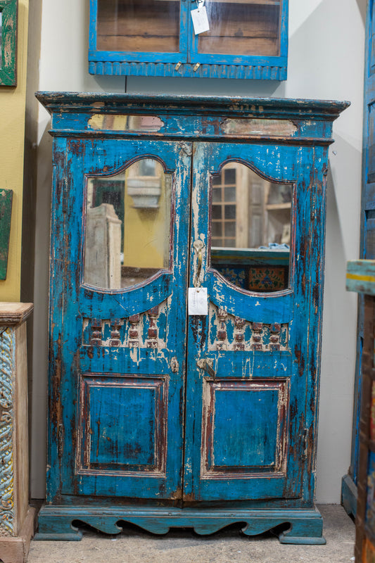 Blue Mirror Cabinet