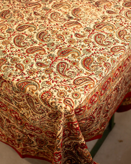 Red Paisley Tablecloth