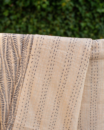 Geometric Gudri Kantha Throw