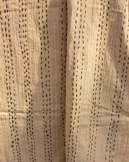 Black Gudri Kantha Throw