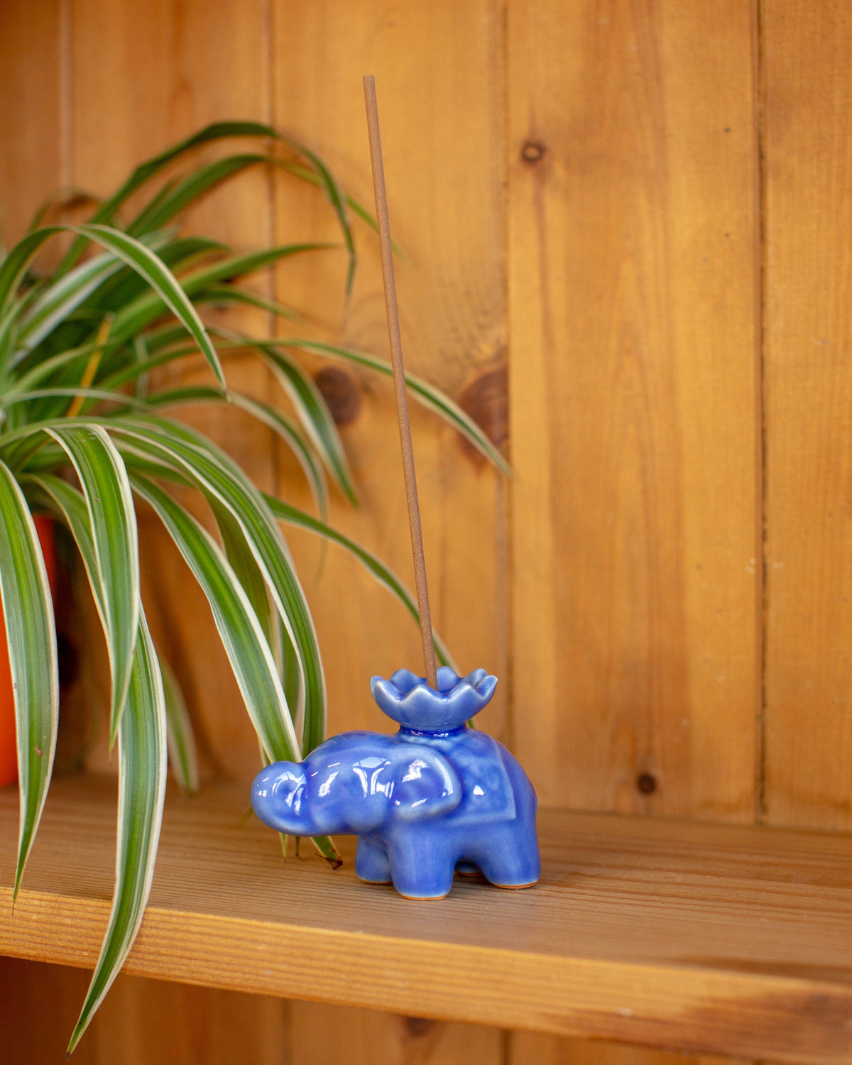 Blue Elephant Incense Holder
