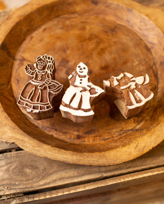 Set of 3 Women Printing Block