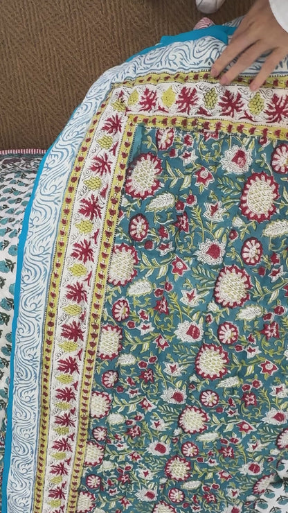 Print Block Padded Quilt - Clench