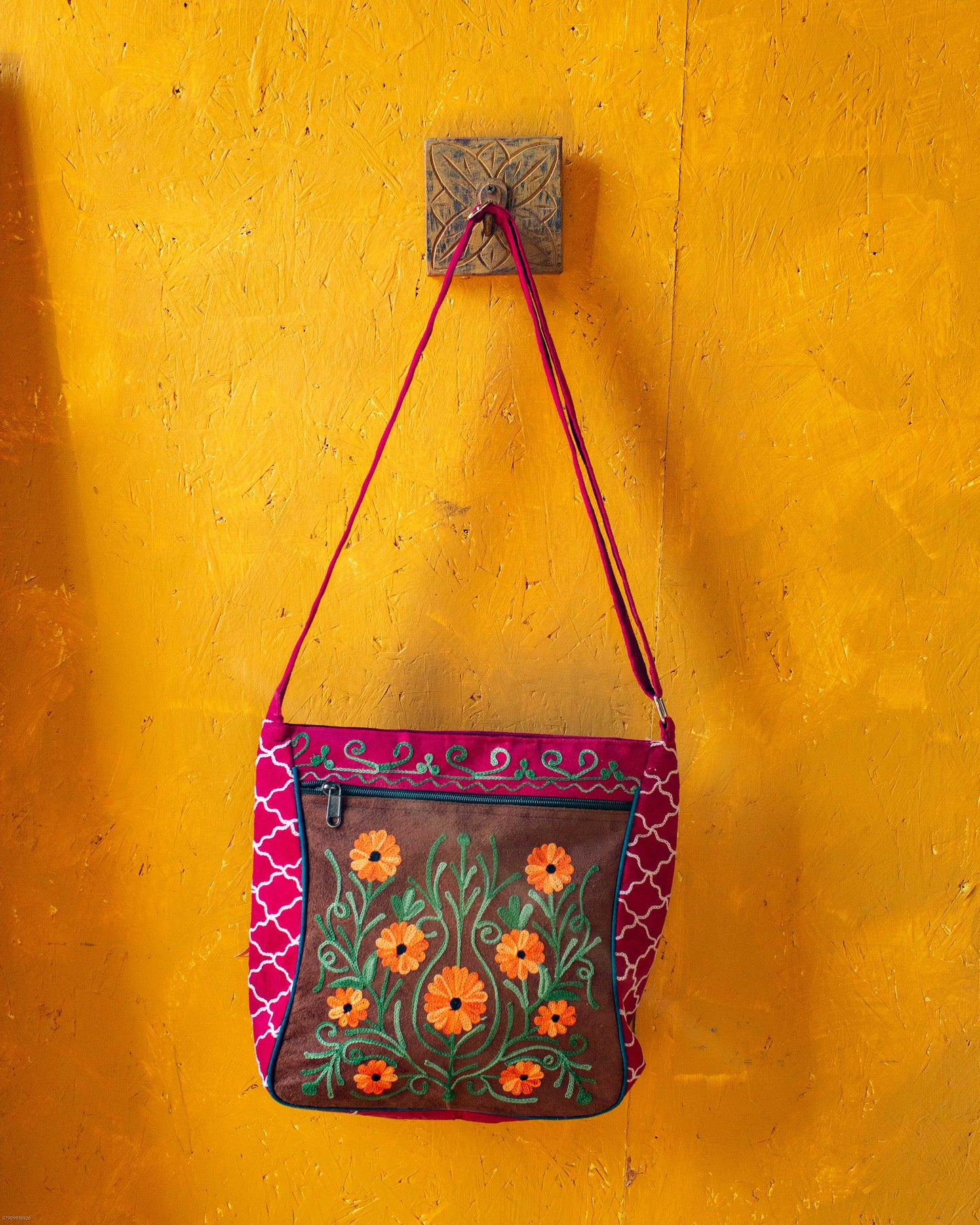 Embroidered Adjustable Side Bag