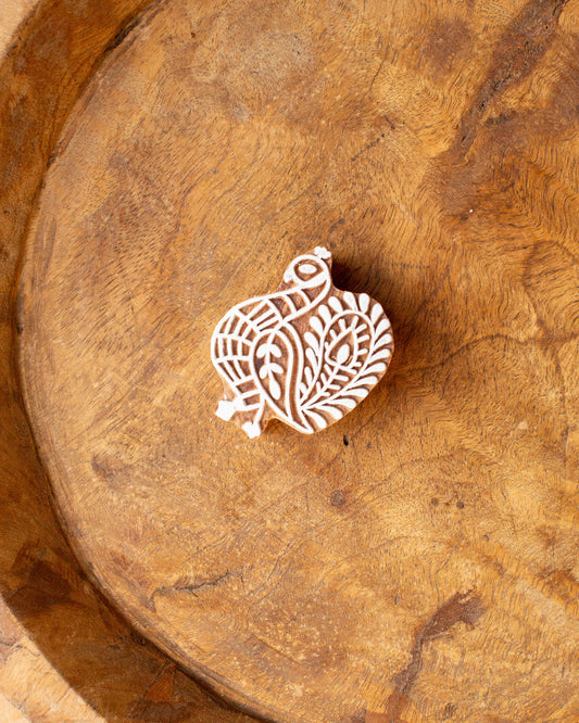 Peacock Printing Block