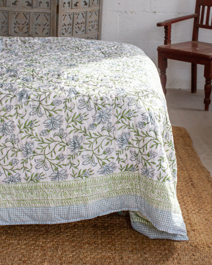 Print Block Padded Quilt - Wilsford