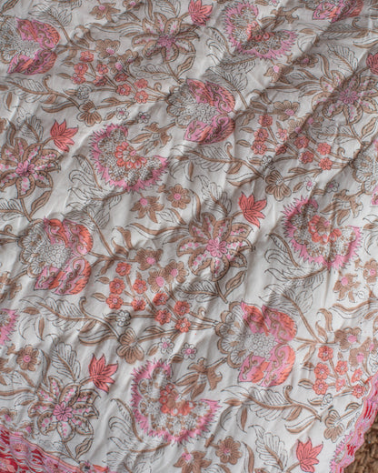 Print Block Padded Quilt - Wilton