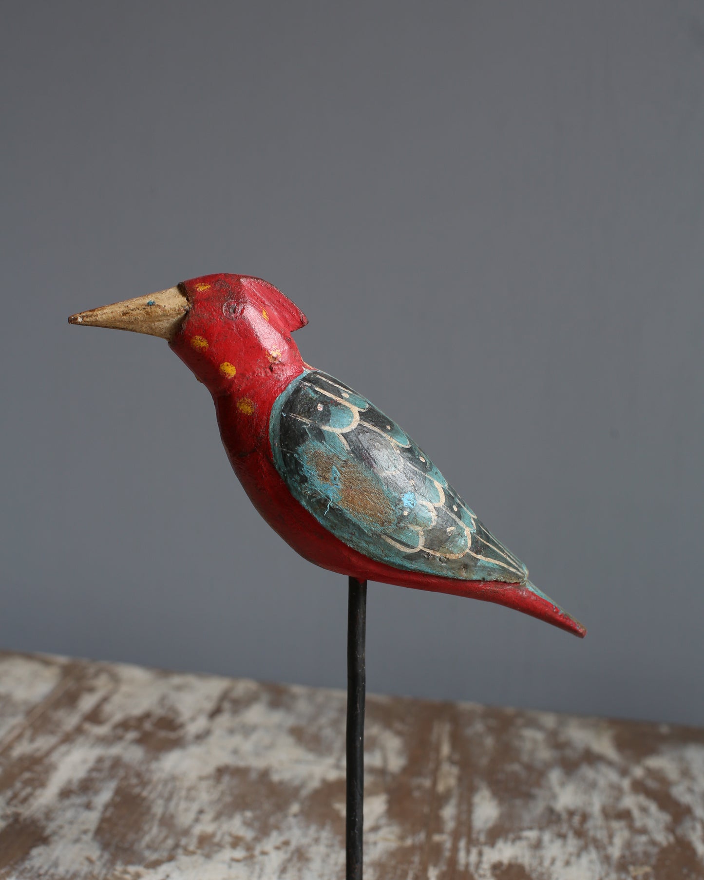 Hand painted Wooden bird