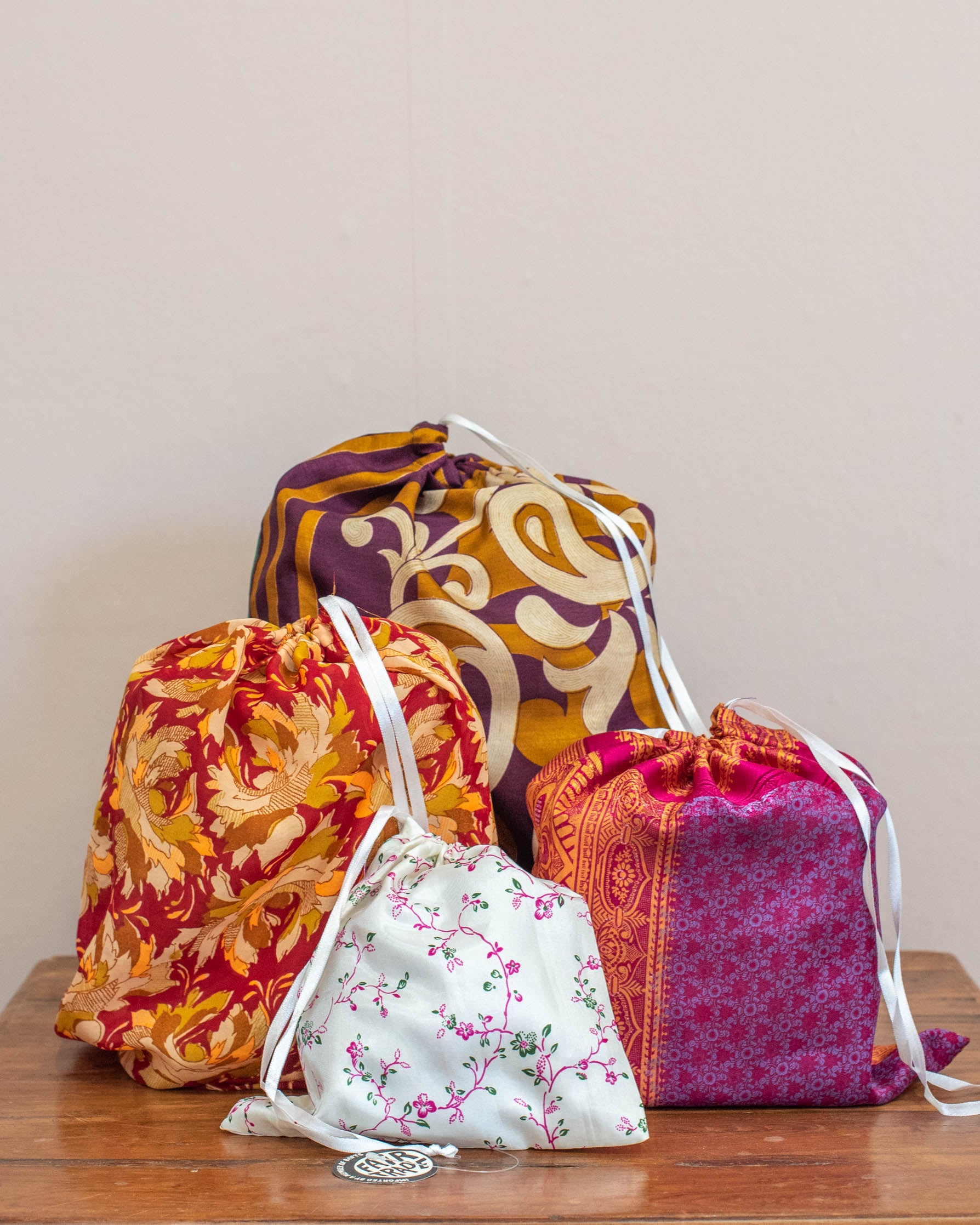 Set of 4 Sari Bags - The india Shop